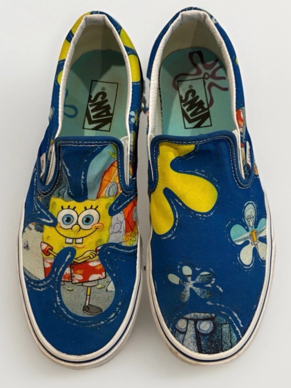 Vans x Spongebob Slip On Shoes Size Men's 9 Women's 10.5 Skateboard Alohabob